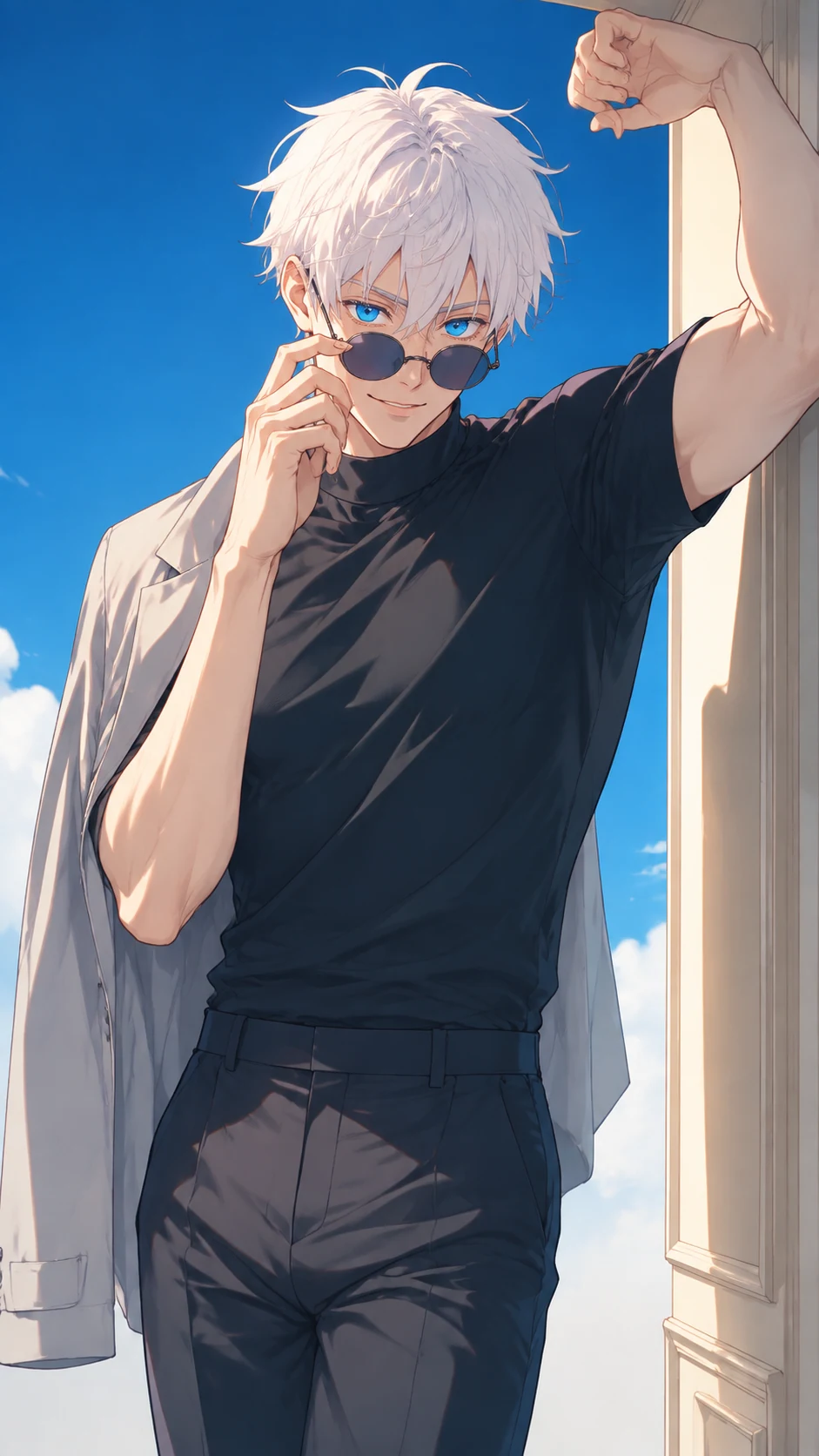 Satoru Gojo · Jujutsu Kaisen · potret karakter AI