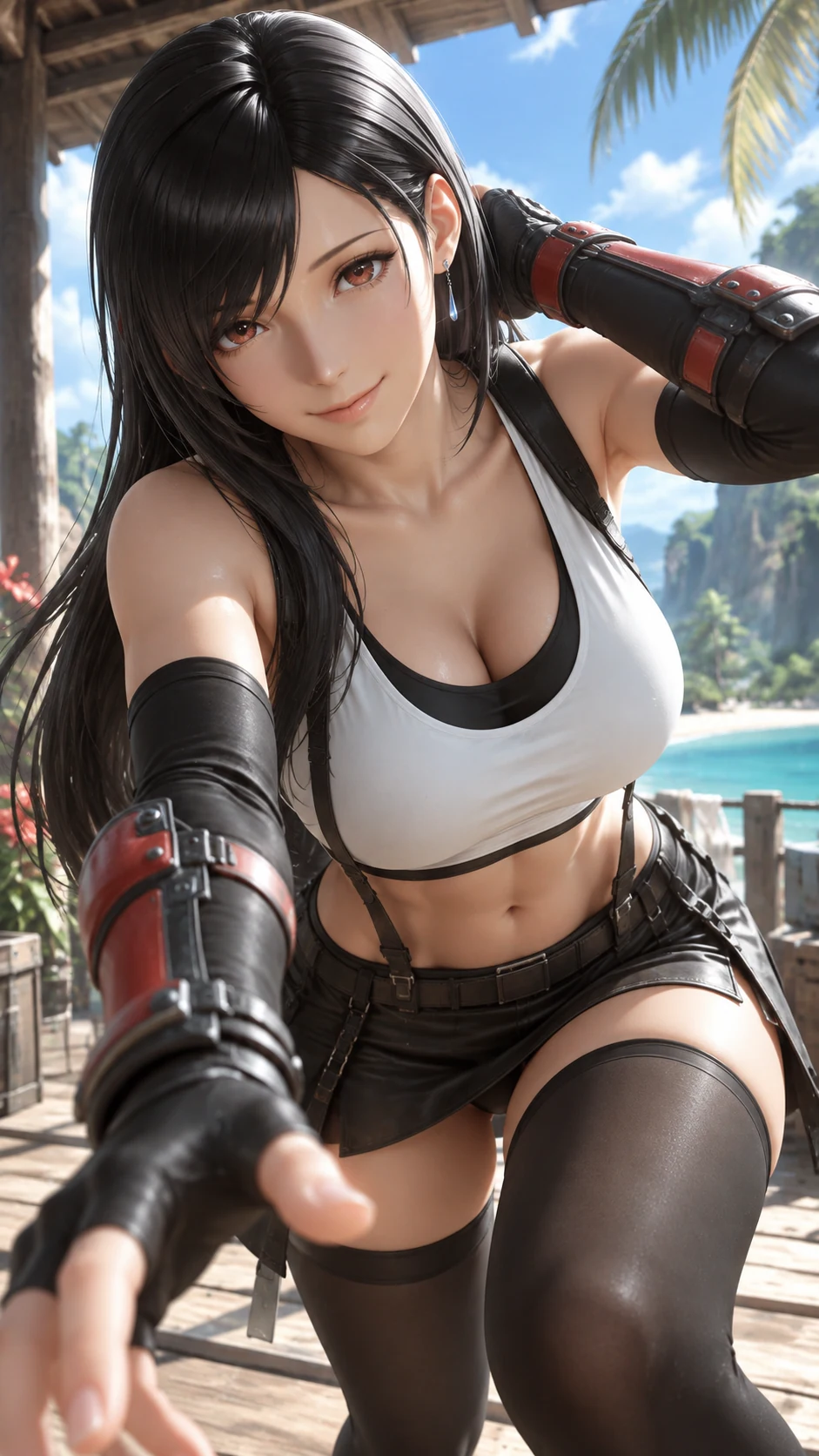 Tifa Lockhart · Final Fantasy VII · potret karakter AI