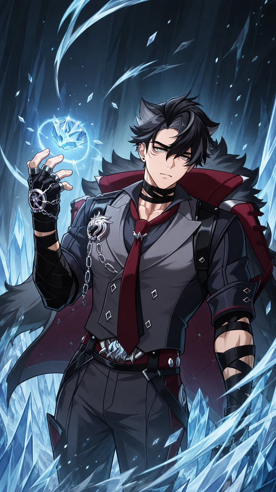 Wriothesley · Genshin Impact · potret karakter AI