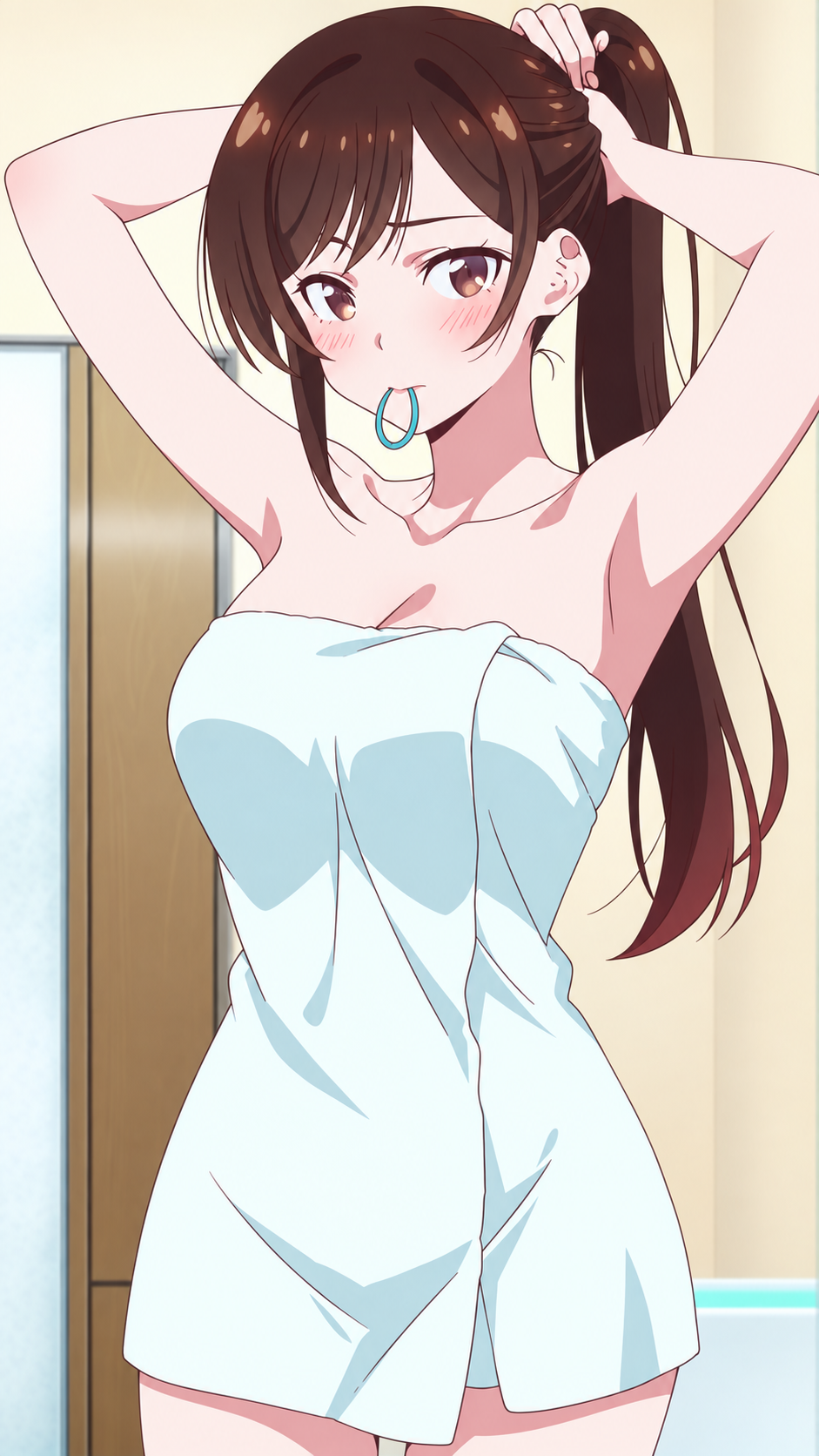Chizuru Mizuhara · Rent-A-Girlfriend · potret karakter AI