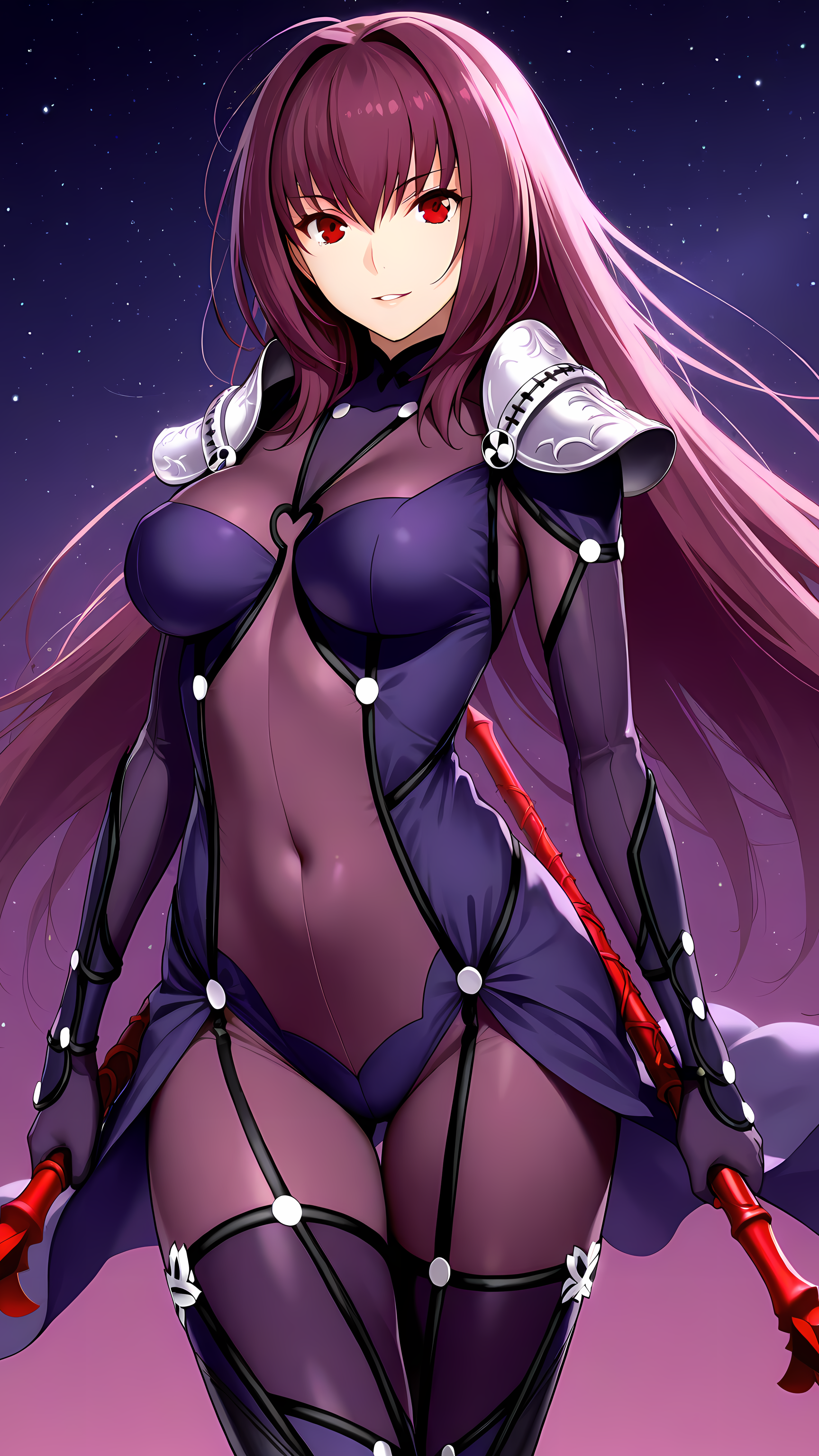 Scáthach · Fate/Grand Order · potret karakter AI
