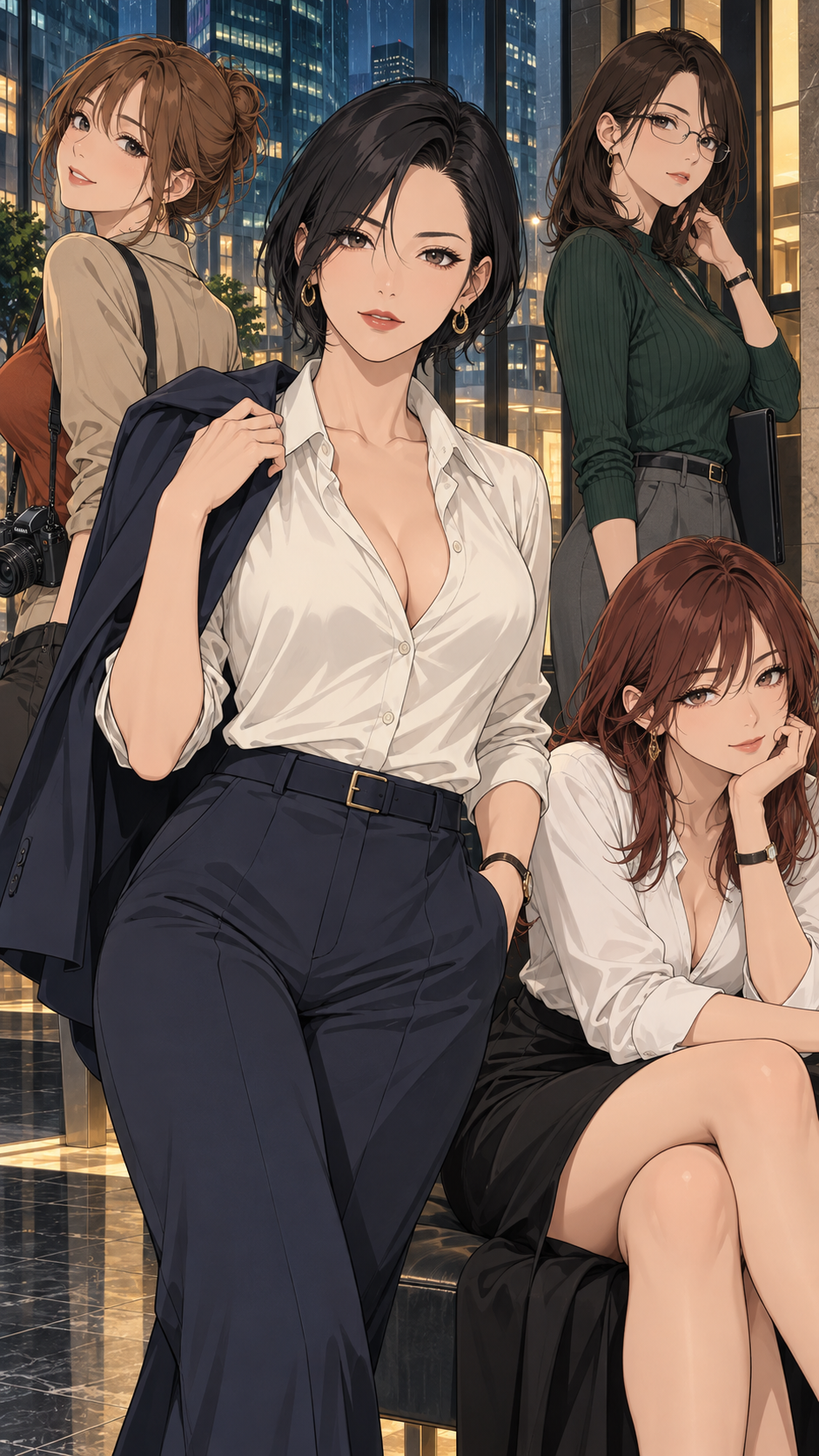 퇴근 후의 진심 · 오피스 로맨스 · 동료와 선배 · 인터랙티브 스토리 표지